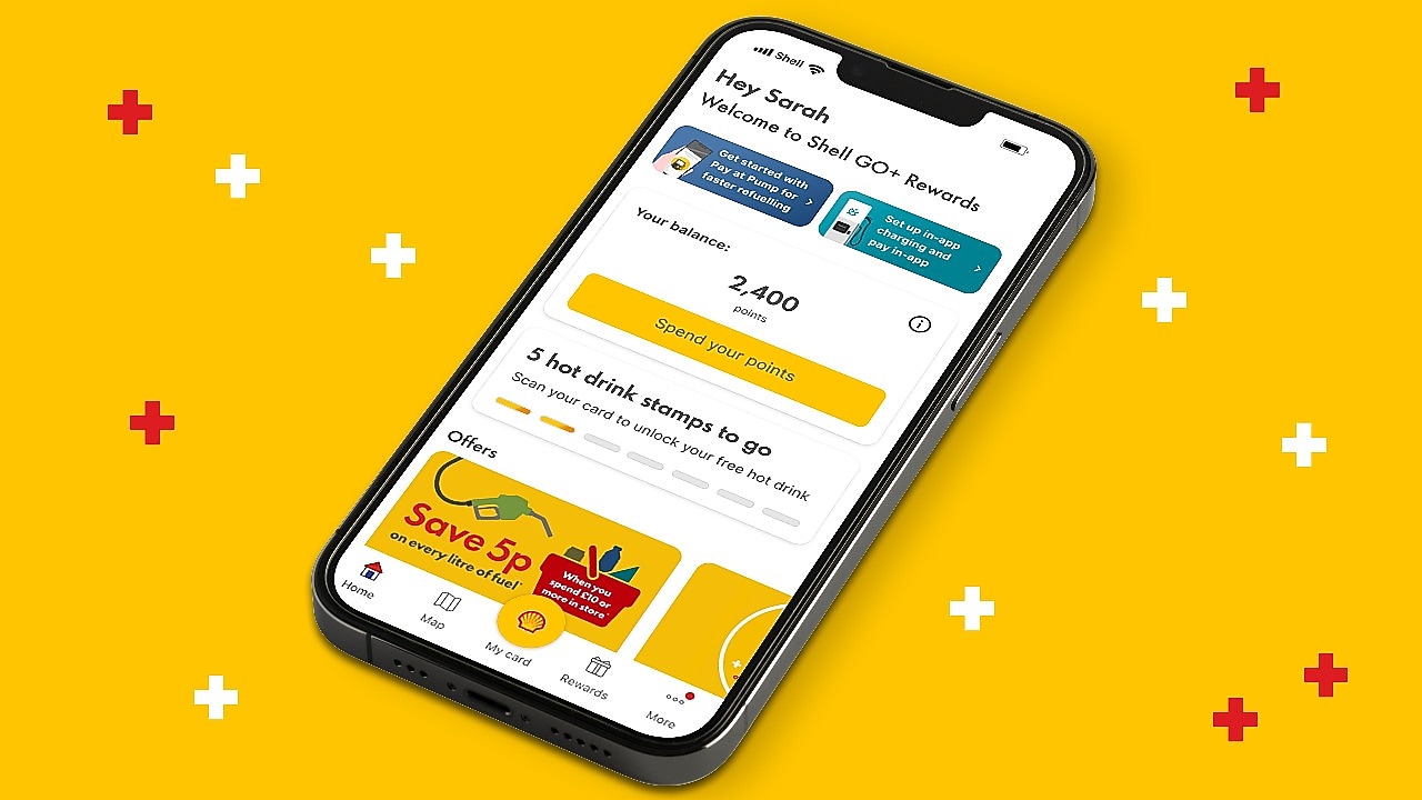 Screenshot of the Shell App home screen