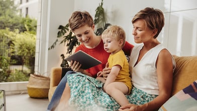 parents with their baby