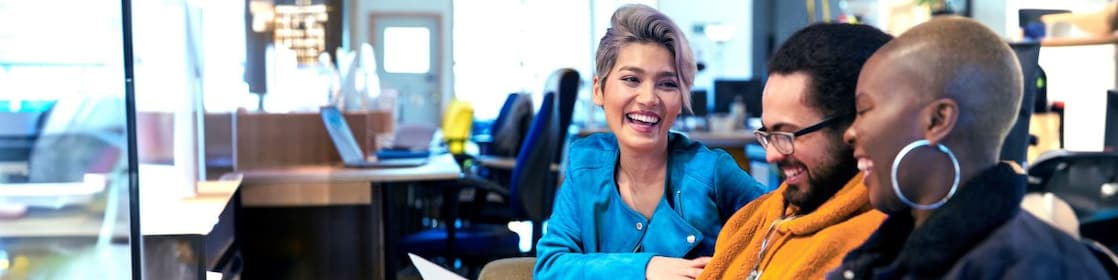 employees having a discussion