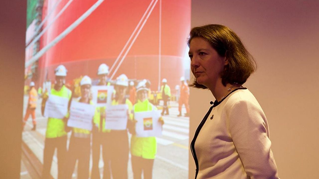 Karrie giving an address