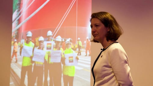 Karrie giving an address