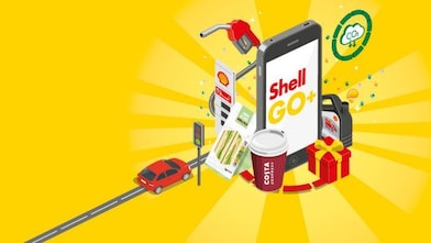 shell Go+ yellow banner