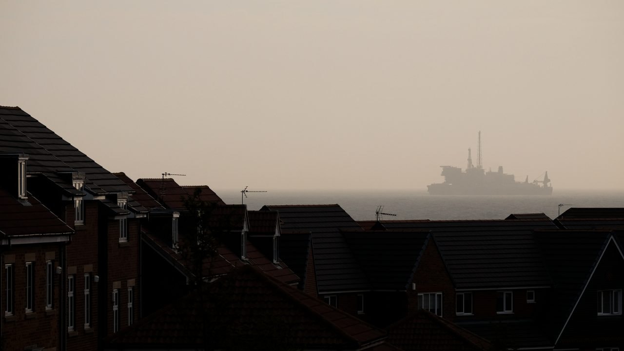 Pioneering Spirit moored offshore Hartlepool