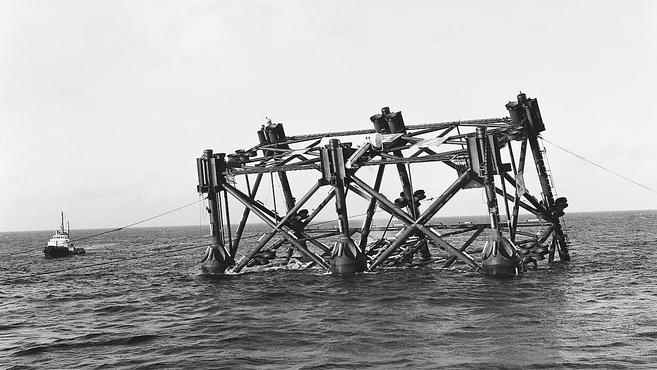 The jacket almost ready for the topside install