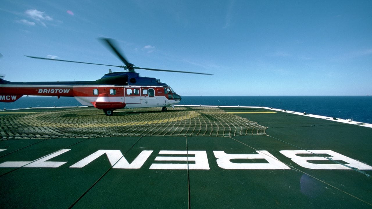 Image from the helideck on Brent Delta