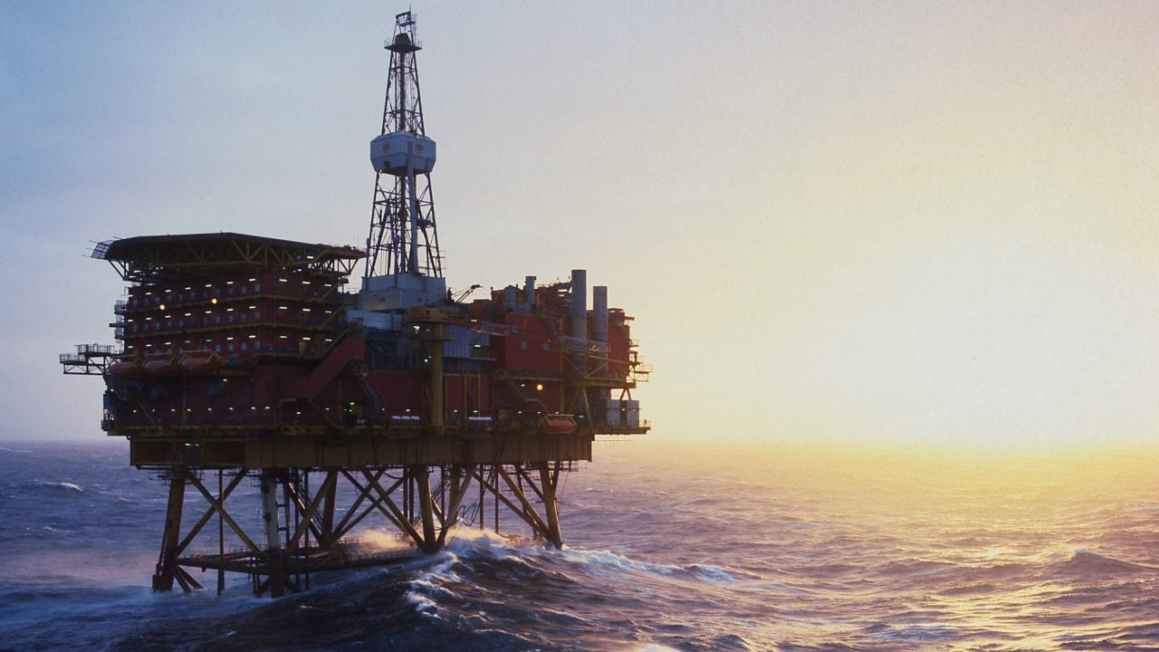 Stormy weather at Brent Alpha in 1977