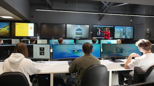 Virtual control room at the Pembrokeshire Energy Transition Skills Hub