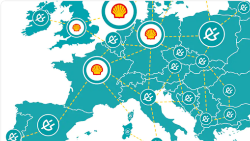 Map showing Electric Vehicle charge point locations