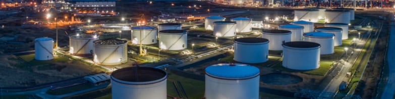 night view of oil plant