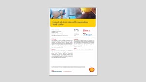 Construction trucks using Shell Rimula R4 L oil to extend drain intervals and reduce maintenance