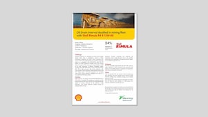 Mining fleet with heavy equipment using Shell Rimula R4 X engine oil for extended drain intervals and reduced maintenance