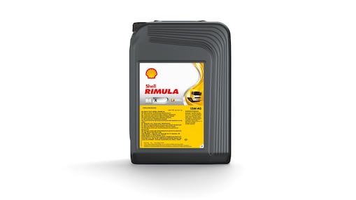 Shell Rimula R4 X 15W-40, 20L Jerrycan pack shot