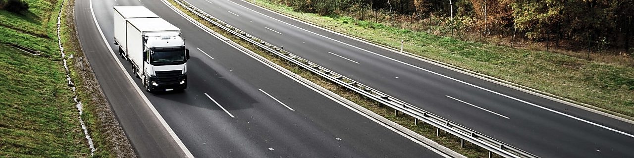 Commercial driver inside of his truck.