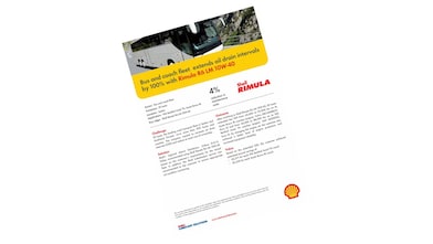 Shell Rimula R6 LM case proves advanced lubricant performance for Bus and Fleet
