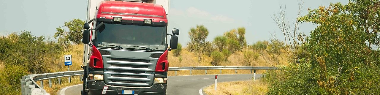Truck on road