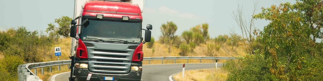 Truck on road