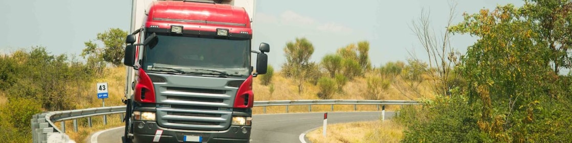 Truck on road