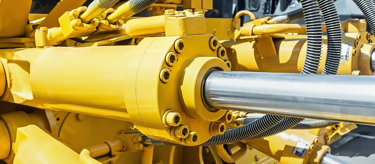 Close up of hydraulic mechanism