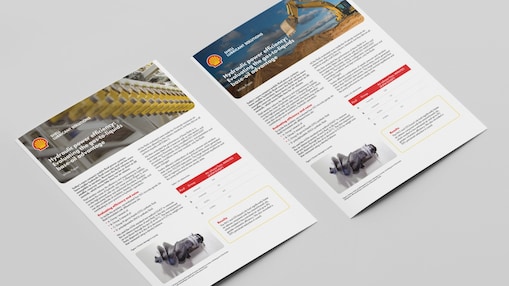 Brochure covers of both mobile and stationary versions of the Shell Tellus S4 VE Whitepaper Energy Efficiency brochure 