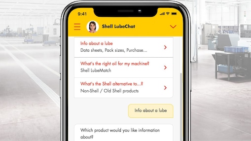 Shell employee studying a tablet