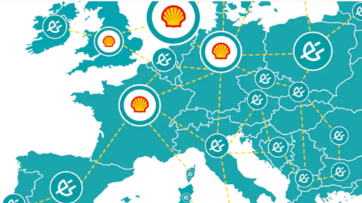 Map showing Electric Vehicle charge point locations