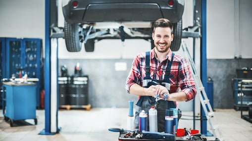 man working in workshop