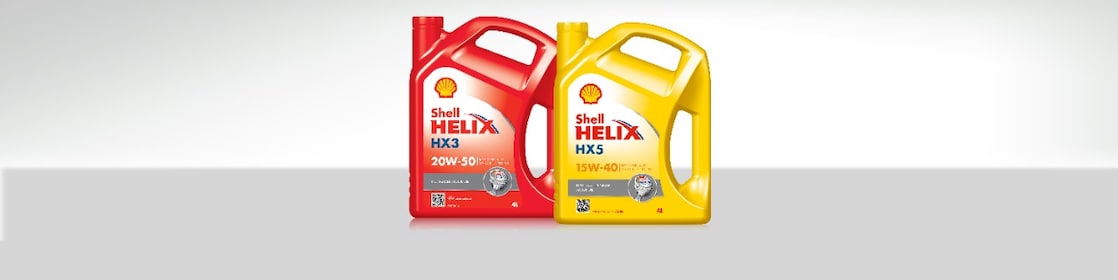 Shell Helix Mineral Motor Oils range