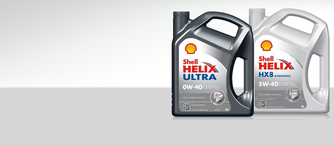 This is an image of the Shell Helix Ultra A5/B5 0W-30, 4L engine oil container