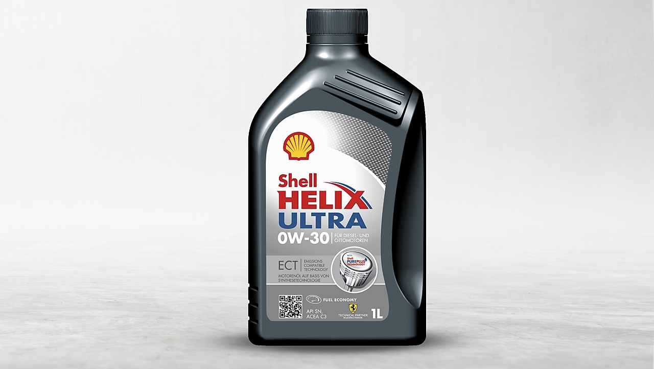 This is an image of the Shell Helix Ultra ECT C2/C3 0W-30 , 4litre lubricnat container