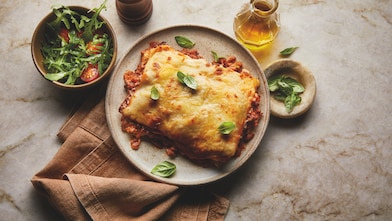 Meal served on a plate